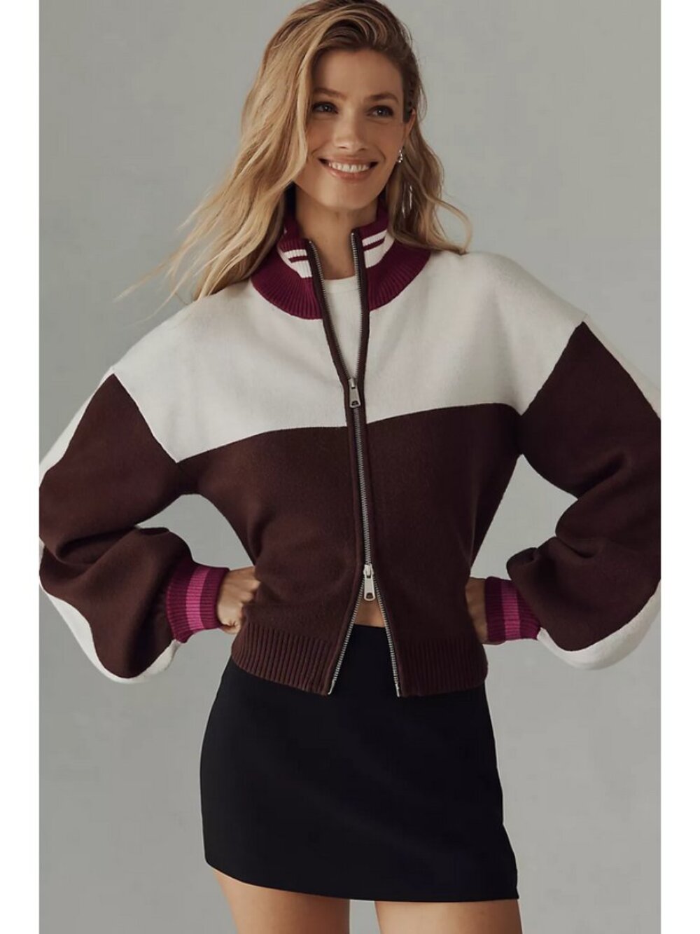 Maeve x Anthropologie Sz. XS Zip-Front Cardigan Sweater